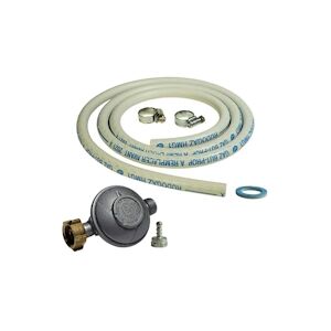 Proweltek kit connexion gaz complet pour réchauds gaz tuyau souple 1.50m + embout tétine + détendeur butane 28 mbars