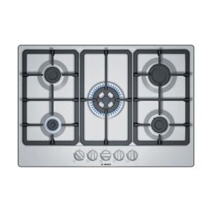 Bosch Plaque de Cuisson - Table a GAZ - PGQ7B5B90 - - 5 zone - 10800W - 75 cm - Acier Inox usage non-intensif BOSCH