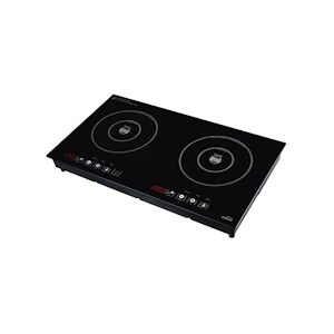 LACOR Table de cuisson à induction double horizontale, 3500 W, 5,3 tonnes, fer, noir