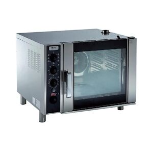 Metro Professional Four mixte électrique avec vapeur et air pulsé, 6 niveaux, cuisson rapide, éclairage, inox