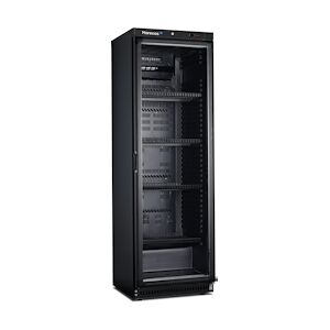 MARECOS Armoire - Pos - 1P. - Ext Noir -P. Vitree - 308L - 220W - Int 477X470X1590Mm - Froid Ventile - Serrure ARV-430-CS-PV-BLACK