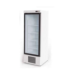 CORECO Armoire Gourmet - -20C - 15C - 1 Porte Vitree Battante - 680X730X2040 - 4 Etageres - Capacite 505L - Ext Blanc Int Blanc EBC-751-BB