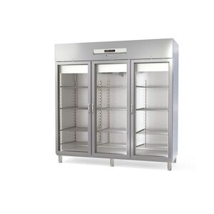 CORECO Armoire Avec Cremailleres 3 Portes Vitrees Gn2/1 - Isolation 75Mm - 2055X860X2130 - Capacite 2197L - Temperature -2C/+8C AGRE-2003