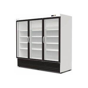 CORECO Armoire Mini Market - - 18/-25C - 3 Portes Vitrees Battantes - 2055X850X2055 - 8 Etageres - Capacite 1750L - Ext Blanc Int Blanc CVC-2003-BB