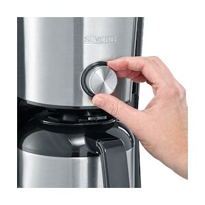 Severin Cafetiere Isotherme 1000w 1,4l Noir Inox - 4845 - Usage Non Intensif - Severin