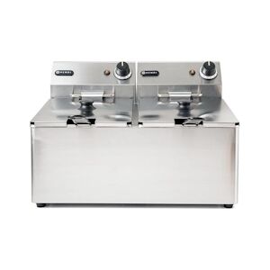 Friteuse Kitchen Line - 2x 8L, HENDI, Kitchen Line, 16L, 230V/7000W, 550x430x(H)345mm