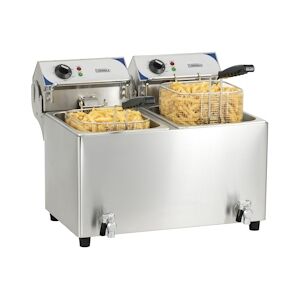 CASSELIN Friteuse électrique avec vanne de vidange 2 x 7 litres Casselin