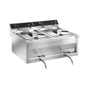 Friteuse à Poser Electrique en Inox avec Robinet de Vidange 2 x 12 L AFI Collin Lucy