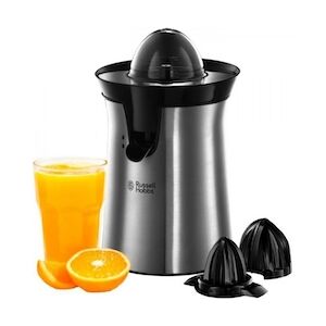 Russell Hobbs Presse Agrume Electrique RUSSELL HOBBS 22760-56 s Electrique, 2 Sens Rotation, 2 Cônes Interchangeables, Jus de Fruit Frais Rapide usage non-intensif