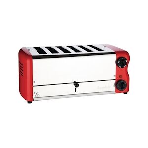 Rowlett rutland Grille Pain Professionnel 6 Fentes Esprit RougeAcier inoxydable530 x210x200mm