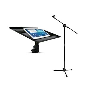 Ibiza Sound Support SLAP150 d'ordinateur portable / Tablette, pour régie + Pied Micro téléscopique pour chant, instruments de musique