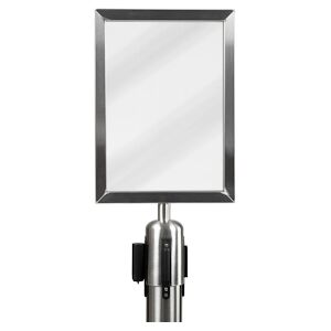 Securit® InfoMaster Porte affiches Chrome A4 pour Poteau daccueil retractable TrafficMaster ProGuide