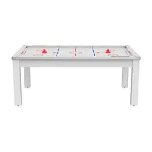 Air Hockey convertible table 8 personnes Toronto blanc laque et blanc (surface de jeu)  JardinDeco