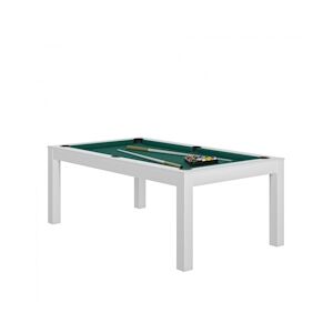 RENE PIERRE Billard Charme Blanc Drap Vert 203x116x78cm + plateaux table