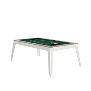 RENE PIERRE Billard Steel Oslo Pieds Blanc Drap Vert 203x116x78cm