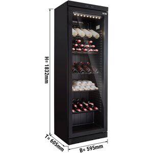 GGM GASTRO - Armoire à vin - 1 zone climatique - 360 litres - max. 60 bouteilles Noir