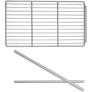 GGM GASTRO - Rails en acier inoxydable 1x gauche et 1x droite (550mm) avec grille de support plastifiée - 320 x 555 mm