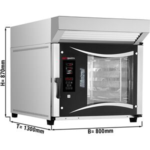 GGM GASTRO - Four combiné de boulangerie - Digital - 5x EN 80x40 - Hotte, Moteur & Condenseur inclus