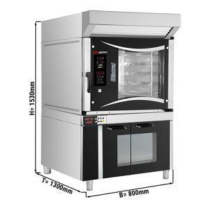 GGM GASTRO - Four combiné de boulangerie - Digital - 5x EN 80x40 - incl. Hotte & Armoire de fermentation,