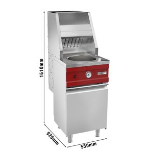 GGM GASTRO - Friteuse à gaz - Ronde - 13 litres - 17 kW - Hotte incluse