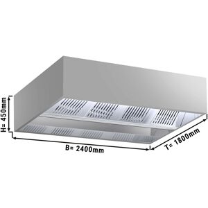 GGM GASTRO - Hotte de plafond à induction - 2,4m - avec filtre & lampe LED