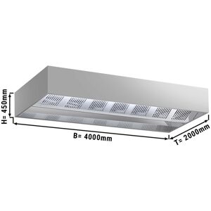 GGM GASTRO - Hotte de plafond à induction - 4,0m - avec filtre & lampe LED