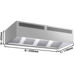 GGM GASTRO - Hotte à induction en caisson - 2,5m - avec filtre & lampe LED