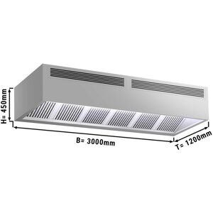 GGM GASTRO - Hotte à induction en caisson - 3,0m - avec filtre & lampe LED