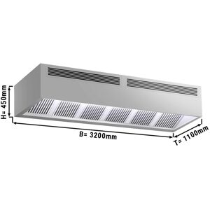 GGM GASTRO - Hotte à induction en caisson - 3,2m - avec filtre & lampe LED