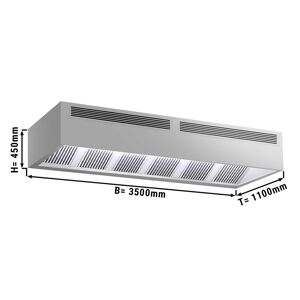 GGM GASTRO - Hotte à induction en caisson - 3,5m - avec filtre & lampe LED