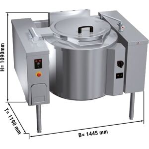 GGM GASTRO - Chaudière à gaz basculante - 150 litres - 21 kW - Chauffage indirect