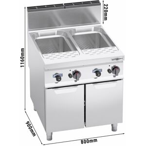 GGM GASTRO - Cuiseur de pâtes à gaz - 80 litres - 24 kW