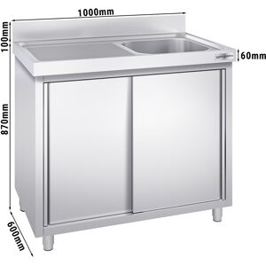 GGM GASTRO - Evier PREMIUM - 1000x600mm - avec 1 bac à droite