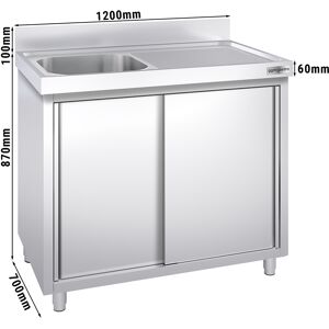 GGM GASTRO - Evier PREMIUM - 1200x700mm - avec 1 bac à gauche