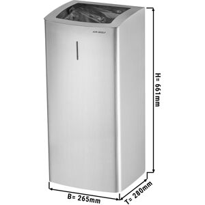 GGM GASTRO - AIR-WOLF Poubelle - 50L - Acier inoxydable