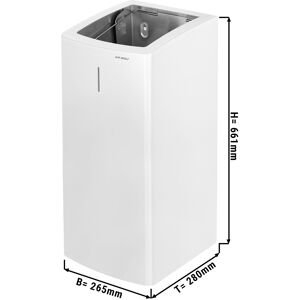 GGM GASTRO - AIR-WOLF Poubelle - 50L - Acier inoxydable blanc