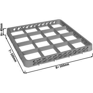 GGM GASTRO - (6 pièces) Rebord - 16 compartiments - gris Gris