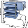 GGM GASTRO - Chariot de ménage - Avec 3 espaces de rangement et 2 seaux Argent