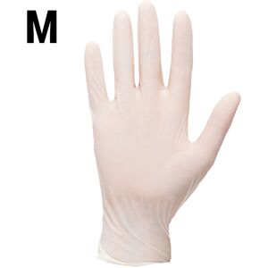 GGM GASTRO - (100 pièces) Gants en latex à usage unique - Blanc - Taille : M