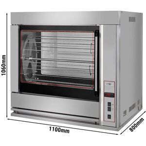 GGM GASTRO - Grill à poulet électrique rotatif PREMIUM - 10kW - avec 7 broches pour 42 poulets