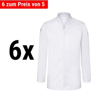 GGM GASTRO - (6 pièces) KARLOWSKY Veste de cuisine DIAMOND CUT Couture - Blanc - Taille : 48