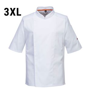 GGM GASTRO - Veste de cuisine à manches courtes MeshAir Pro - Blanc - Taille : 3XL