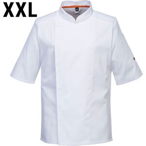 GGM GASTRO - Veste de cuisine à manches courtes MeshAir Pro - Blanc - Taille : XXL