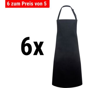 GGM GASTRO - (6 pièces) KARLOWSKY Tablier à bavette Basic - Noir