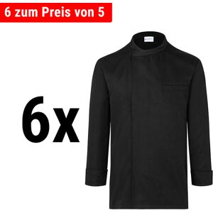 GGM GASTRO - (6 pièces) KARLOWSKY Chemise de cuisine à manches longues - Noir - Taille : 3XL