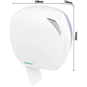 GGM GASTRO - AIR-WOLF Distributeur gros rouleaux WC - 1 gros rouleau jusqu'à 290mm - plastique ABS - Blanc