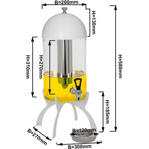 GGM GASTRO - Distributeur de jus - 7 Litres - Blanc