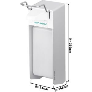 GGM GASTRO - AIR-WOLF Distributeur de savon et de désinfectant avec levier de commande - 1000ml - Argent