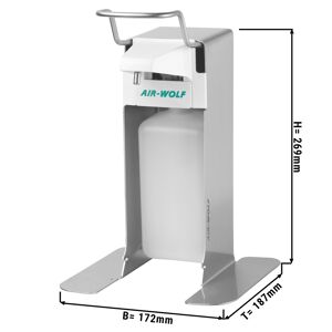 GGM GASTRO - AIR-WOLF Distributeur de savon et de désinfectant avec levier de commande - 500ml - Acier inoxydable