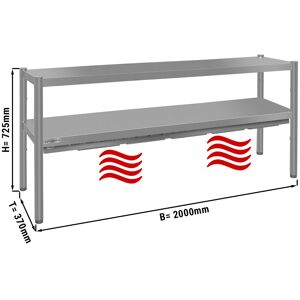 GGM GASTRO - Pont thermique ECO - 2000x370mm - avec 2 étages - hauteur : 725mm